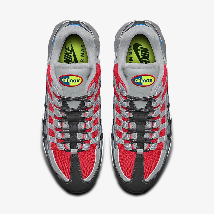 Giày Nike Air Max 95 Unlocked By You Nam Xám Đỏ